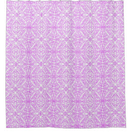 Cortina de ducha de encaje Mandala rosa