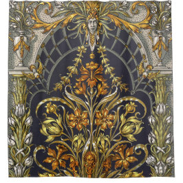 Cortina de ducha de entrada de jardín antiguo