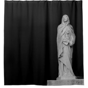 cortina de ducha de estatua