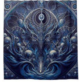 Cortina de ducha de estilo Art Nouveau alienígena