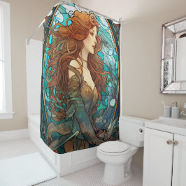 Cortina de ducha de estilo Art Nouveau de la Siren