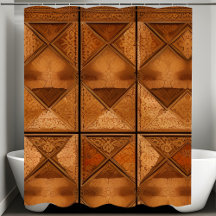 Cortina de ducha de estilo rústico Shabby Chic