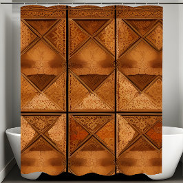 Cortina de ducha de estilo rústico Shabby Chic