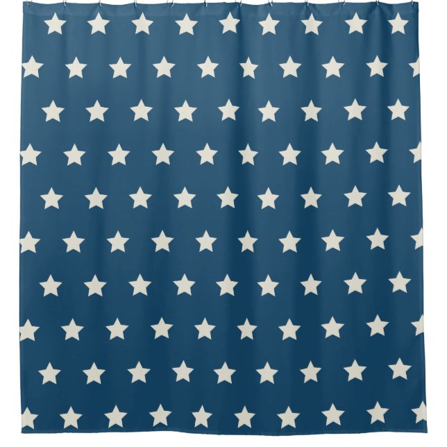 Cortina de ducha de estrellas patrióticas (Anverso)