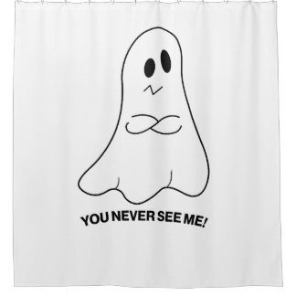 Cortina de Ducha de Fantasma Divertida – Nunca Me