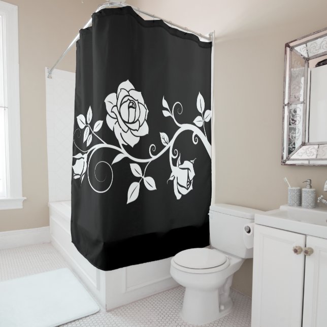 Cortina de ducha de flores (In situ)