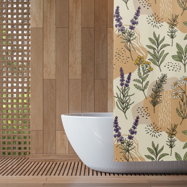 Cortina de ducha de flores herbales (Subido por el creador)