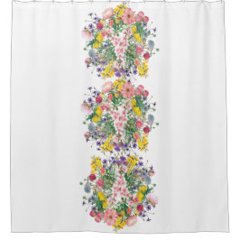 Cortina de ducha de flores silvestres