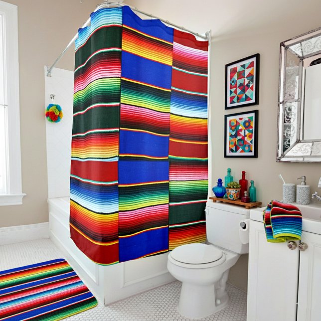 Cortina de ducha de franja serape (Subido por el creador)