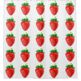 Cortina de ducha de fresas
