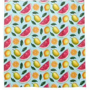 Cortina de ducha de fruta tropical