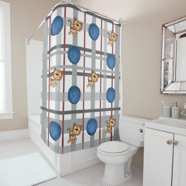 Cortina de ducha de gato (In situ)