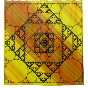 Cortina de Ducha de Geometría Fractal