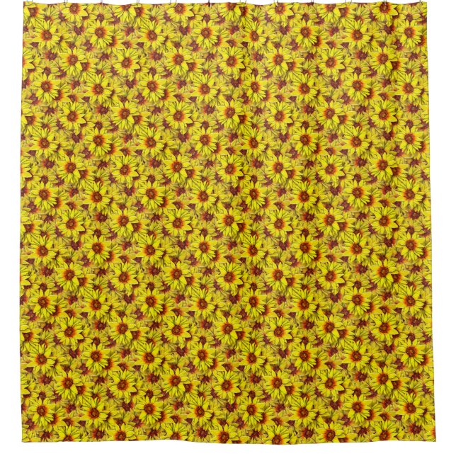 Cortina de ducha de girasoles (Anverso)