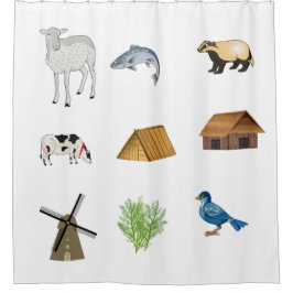 Cortina de ducha de granja