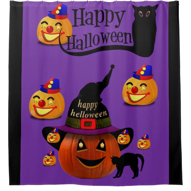 Cortina de ducha de Halloween (Anverso)