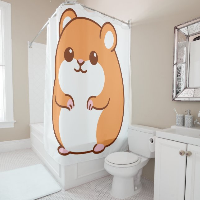 Cortina de ducha de hamster feliz (In situ)