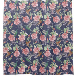 Cortina de ducha de Hummingbirds suave