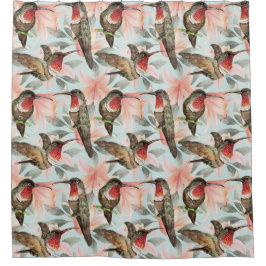 Cortina de ducha de Hummingbirds suave