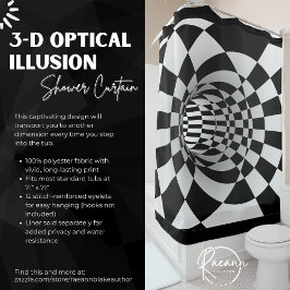 Cortina de ducha de iluminación óptica 3D