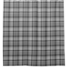 Cortina de ducha de imprenta de Flannel gris (sepa