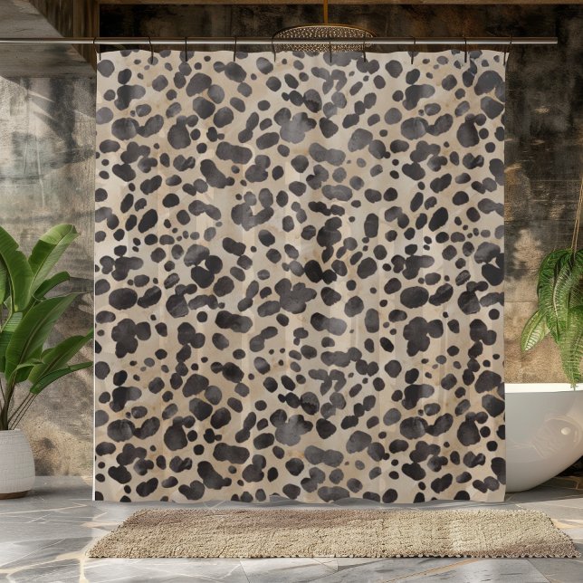 Cortina de ducha de impresión Leopardo en negrita (Subido por el creador)