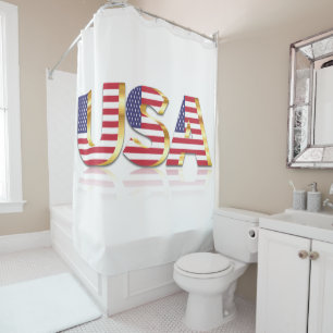 Cortina de ducha de la bandera de EE. UU. Estados