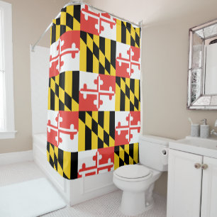 Cortina de ducha de la bandera de Maryland