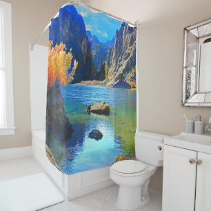 Cortina de ducha de la belleza del río Colorado Ar
