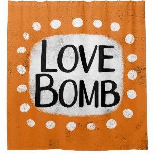Cortina de ducha de la bomba de amor