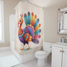 Cortina de ducha de la calabaza otoñal