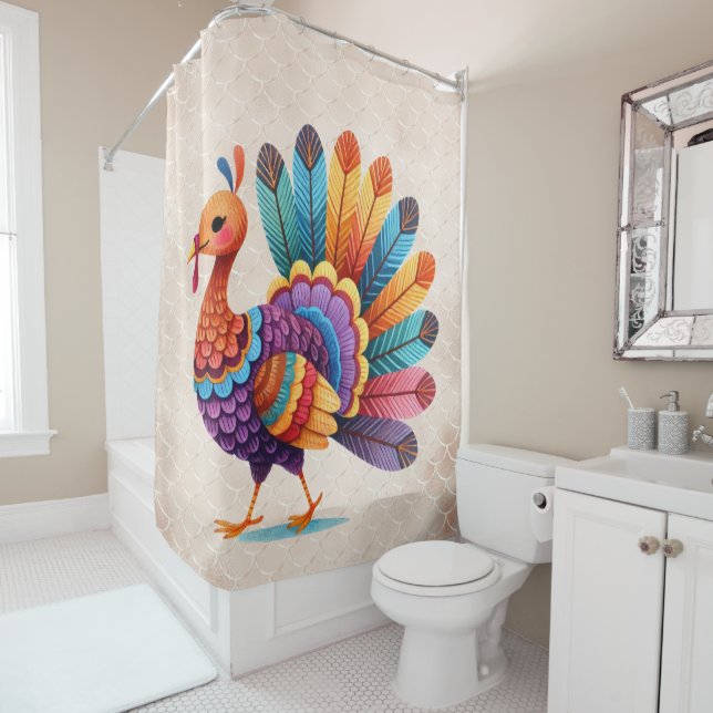 Cortina de ducha de la calabaza otoñal (In situ)