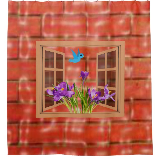 Cortina de ducha de ladrillo (Anverso)