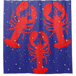 Cortina de ducha de langosta