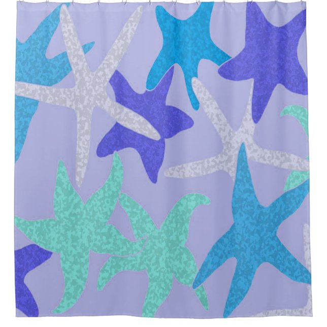 Cortina de ducha de lavanda Starfish Danzante (Anverso)
