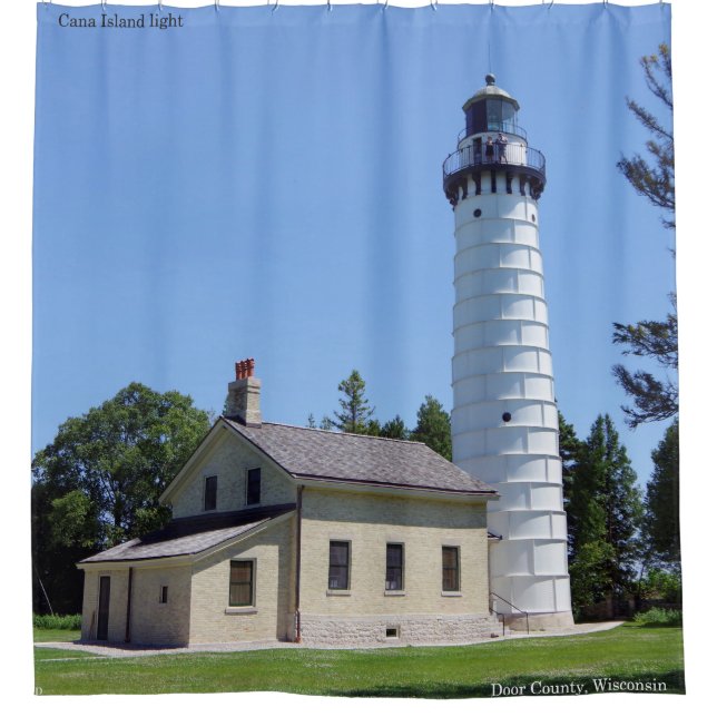 Cortina de ducha de luz de la isla de Cana (Anverso)