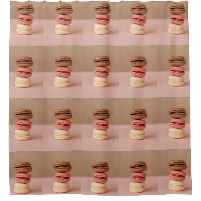 Cortina de ducha de macarons (Anverso)