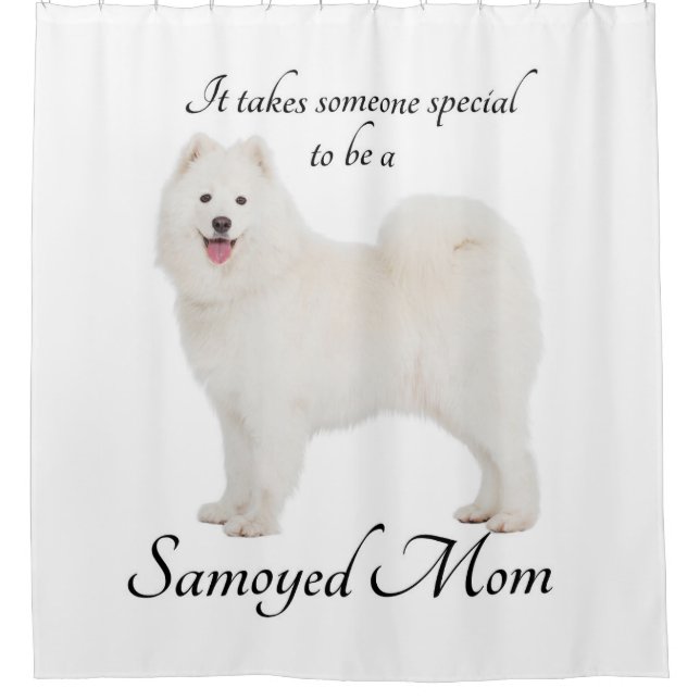 Cortina de ducha de mamá Samoyed (Anverso)