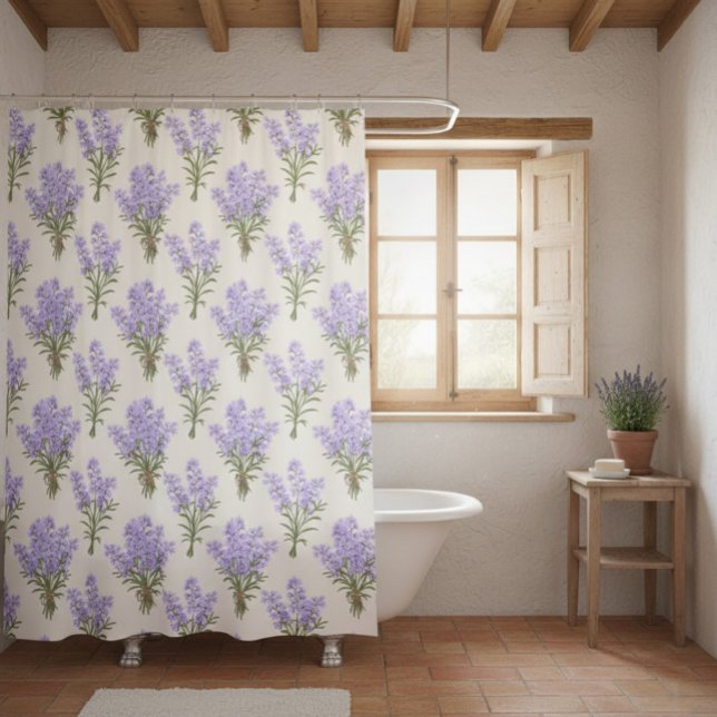 Cortina de ducha de manojos de lavanda de Provenza (Subido por el creador)