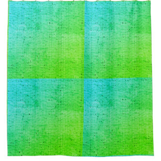 cortina de ducha de mimbre verde azul