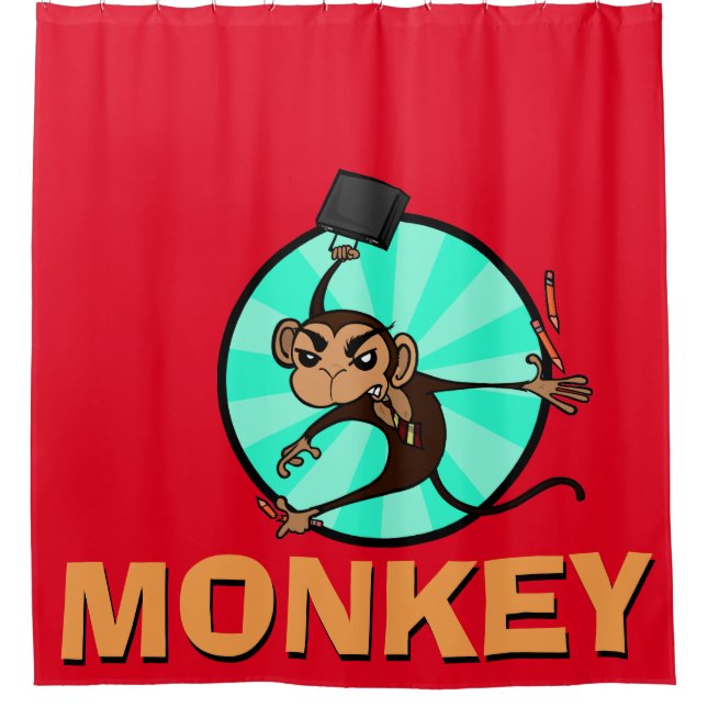 CORTINA DE DUCHA DE MONKEY FUNNY (Anverso)