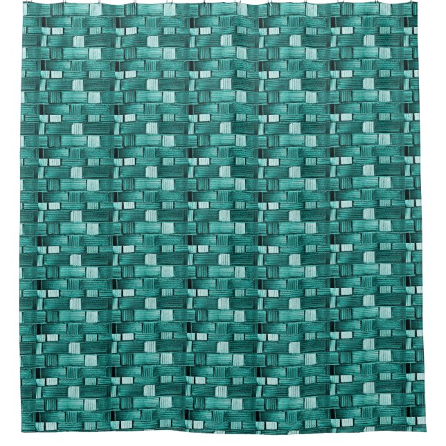 Cortina de ducha de mosaico azul (Anverso)