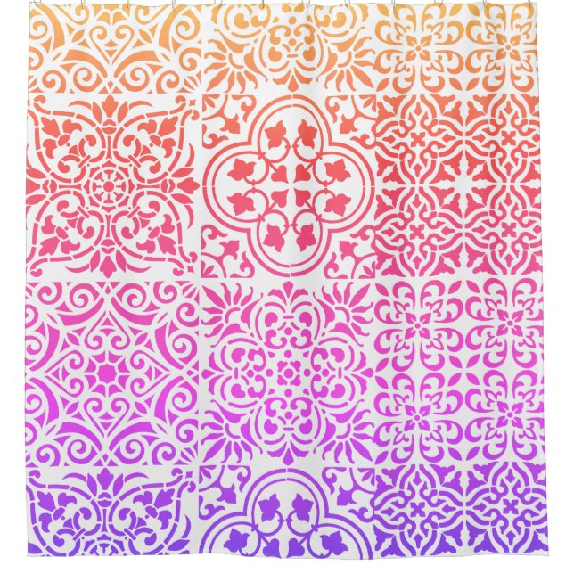 Cortina de ducha de mosaico mexicana (Anverso)