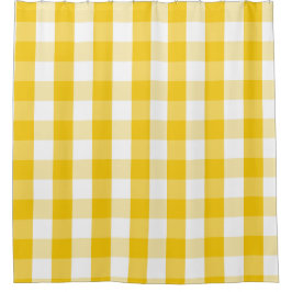 Cortina de ducha de mostaza amarilla