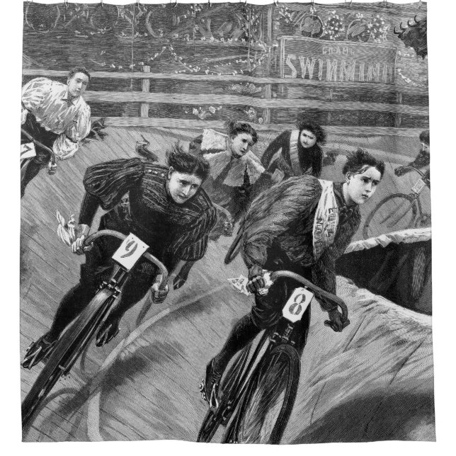 Cortina de ducha de mujeres rápidas (Anverso)