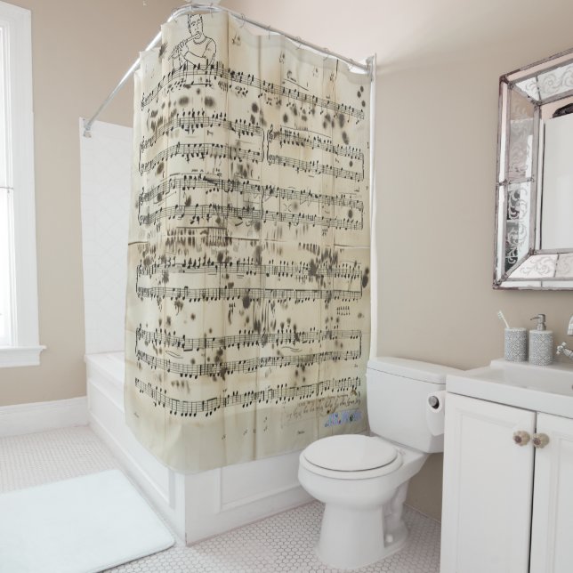 cortina de ducha de música de chapa (In situ)