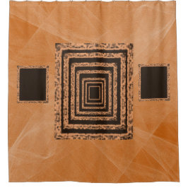 Cortina de ducha de naranja espejo