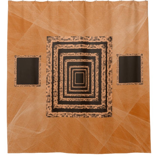 Cortina de ducha de naranja espejo (Anverso)