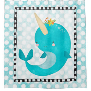 Cortina de ducha de Narwhal