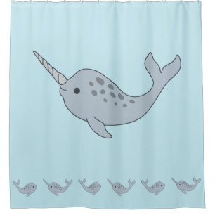 Cortina de ducha de Narwhal